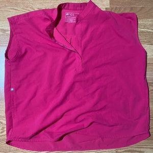 shocking pink figs top